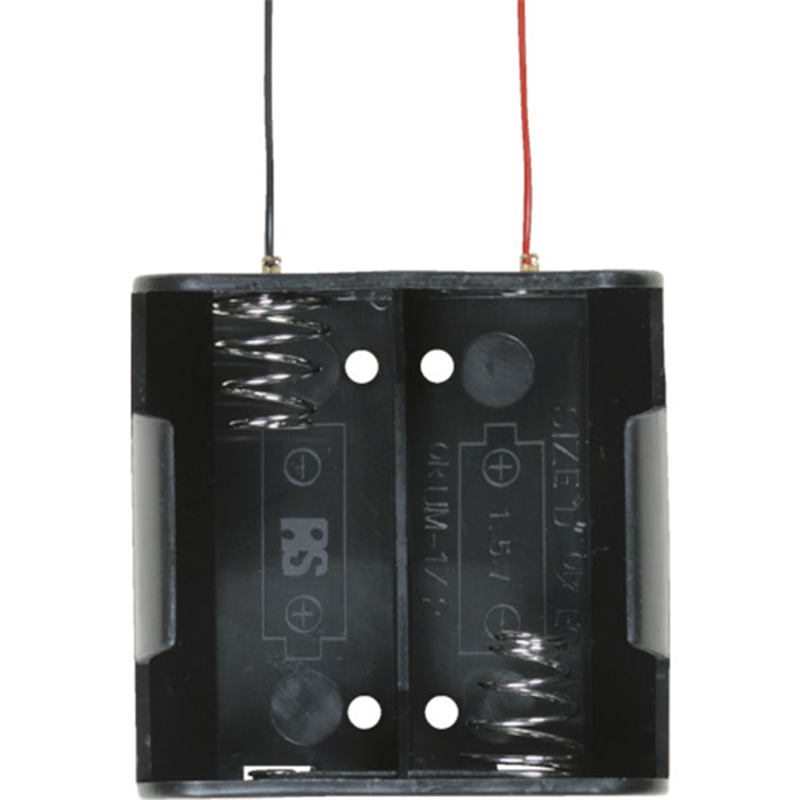 タカチ リード線付電池ホルダー 単1×2 1個（ご注文単位1個）【直送品】