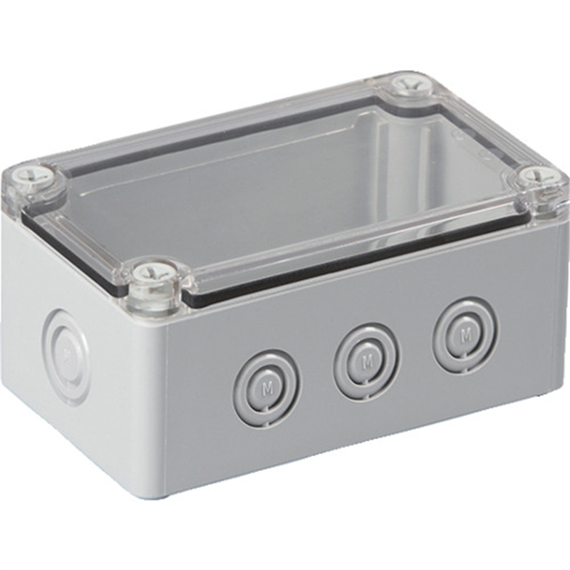 タカチ ノックアウト付防水・防塵ボックス 透明/ホワイトグレー 75×125×60 1台（ご注文単位1台）【直送品】