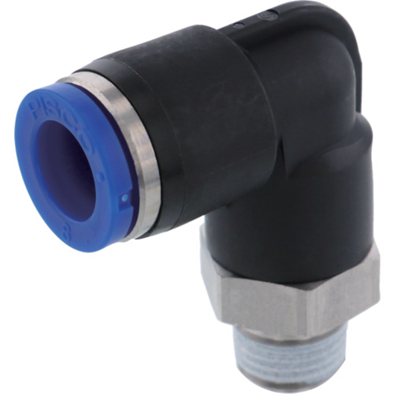 PISCO 耐腐蝕性SUS303相当継手 エルボチューブ8ネジR1/8 1個（ご注文単位1個）【直送品】