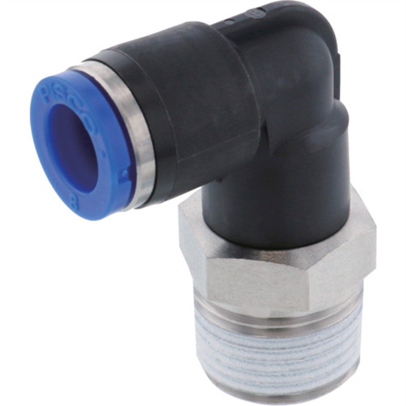 PISCO 耐腐蝕性SUS303相当継手 エルボチューブ8ネジR3/8 1個（ご注文単位1個）【直送品】