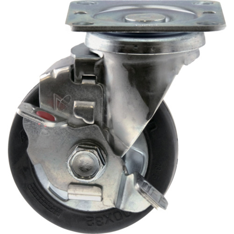 SPACIO プレートタイプ金属キャスター自在ストッパー付きSTー100S 1個（ご注文単位1個）【直送品】