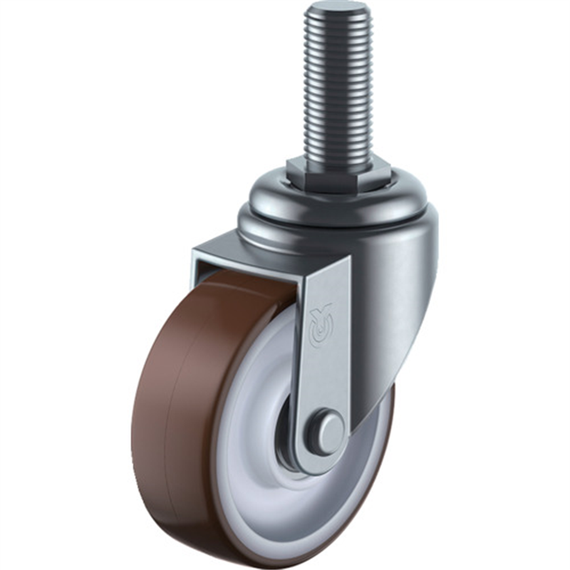 ユーエイ ねじ込み式 自在 キャスター ウレタン 車輪径100mm  Sタイプ ST型 ネジ寸法M12×35ピッチ1.75 1個（ご注文単位1個）【直送品】