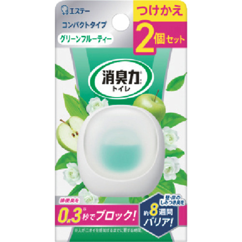 エステー 消臭力コンパクト つけかえ2個セット グリーンフルーティー 1個（ご注文単位1個）【直送品】