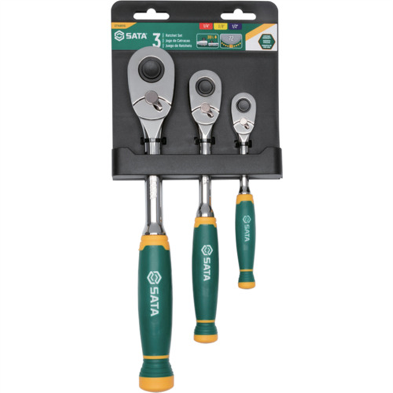 SATA ラチェットハンドルセット 72XP 差込角12.7mm差込角9.5mm差込角6.35mm 1セット（ご注文単位1セット）【直送品】