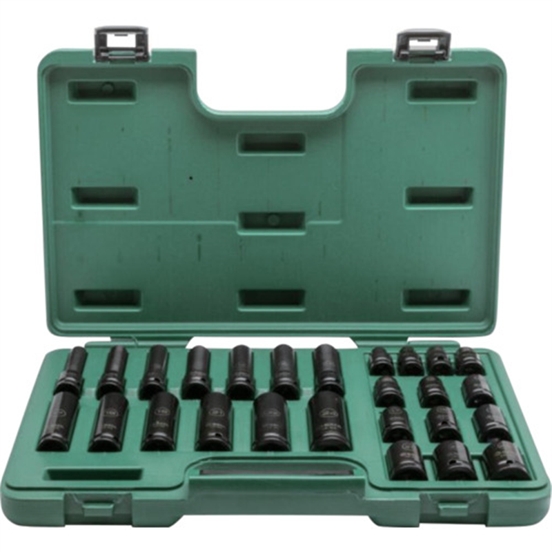 SATA 薄肉インパクトソケットセット(6角)差込角12.7mm(26点)  1セット（ご注文単位1セット）【直送品】