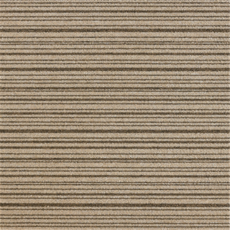大島屋 日本製タイルカーペット ストライプベージュ 50×50cm 1枚（ご注文単位1枚）【直送品】