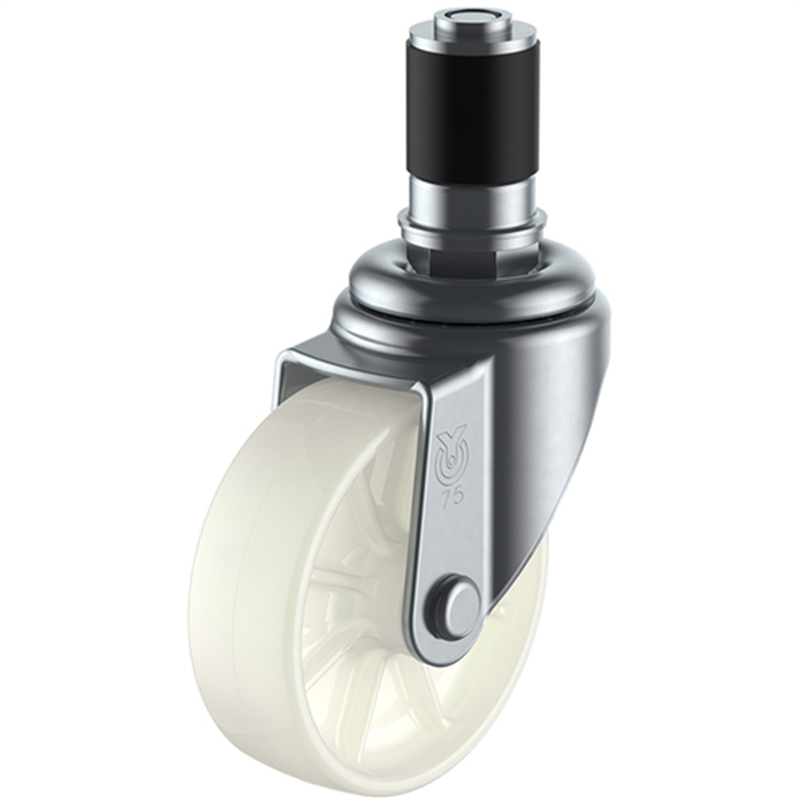 ユーエイ 差し込み式 自在 キャスター ナイロン 車輪径75mm  Sタイプ STF型 パイプ径24 1個（ご注文単位1個）【直送品】