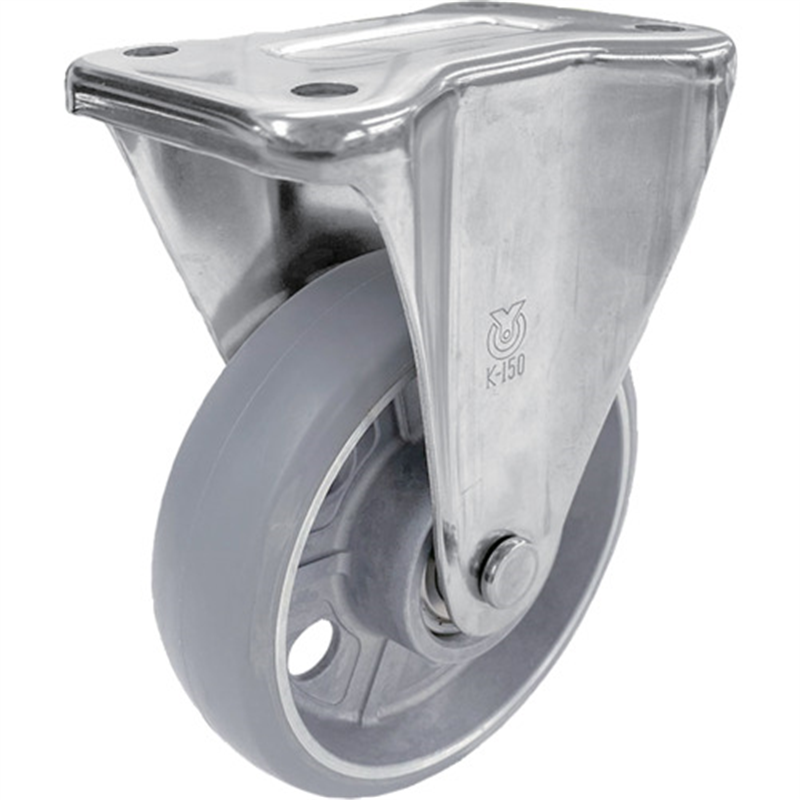 ユーエイ プレート式 固定 ステンレスキャスター アルティメットウレタン 車輪径150mm  Jタイプ SUS-K2型  1個（ご注文単位1個）【直送品】