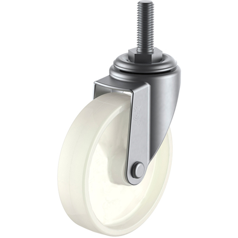 ユーエイ ねじ込み式 自在 ステンレスキャスター ナイロン 車輪径100mm  Eタイプ SUS-ET型 ネジ寸法M12×35ピッチ1.75 1個（ご注文単位1個）【直送品】