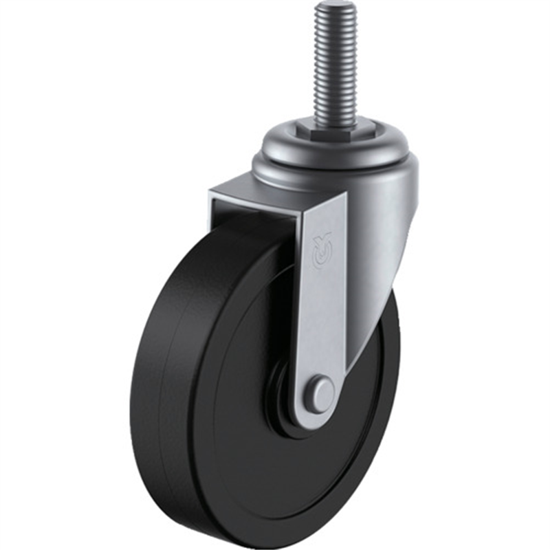ユーエイ ねじ込み式 自在 ステンレスキャスター ゴム 車輪径100mm  Eタイプ SUS-ET型 ネジ寸法M16×40ピッチ2 1個（ご注文単位1個）【直送品】