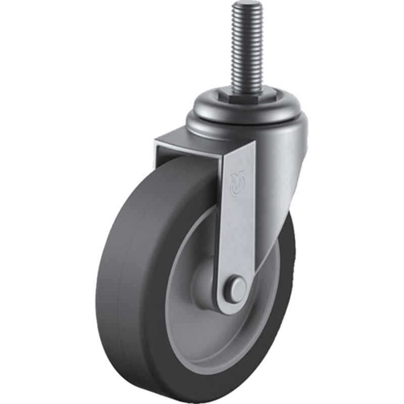 ユーエイ ねじ込み式 自在 ステンレスキャスター エラストマー 車輪径50mm  Eタイプ SUS-ET型 ネジ寸法M12×35ピッチ1.75 1個（ご注文単位1個）【直送品】