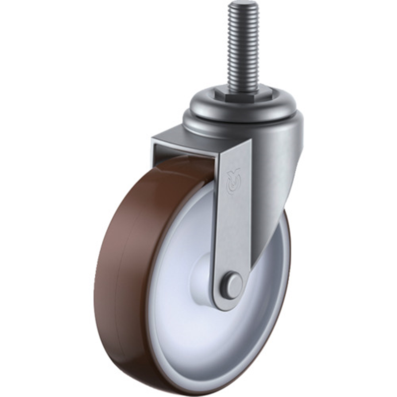 ユーエイ ねじ込み式 自在 ステンレスキャスター ウレタン 車輪径75mm  Eタイプ SUS-ET型 ネジ寸法M12×35ピッチ1.75 1個（ご注文単位1個）【直送品】