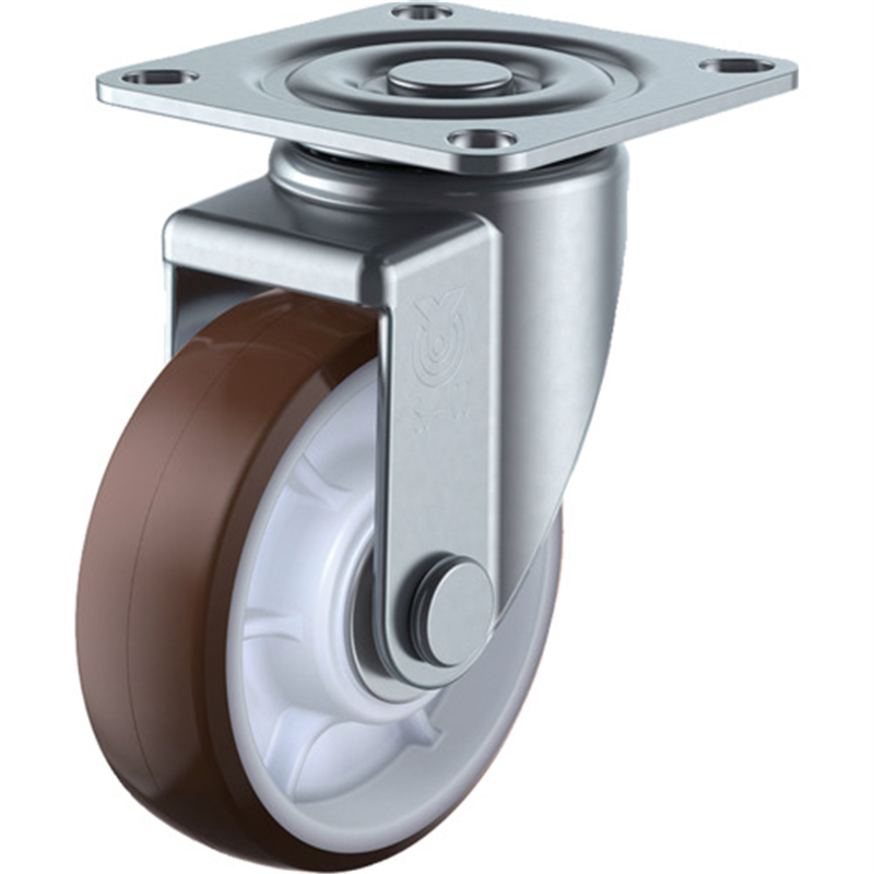 ユーエイ プレート式 自在 キャスター ウレタン 車輪径100mm  Jタイプ SUS-SJ型 取付寸法71×71(68×68) 1個（ご注文単位1個）【直送品】