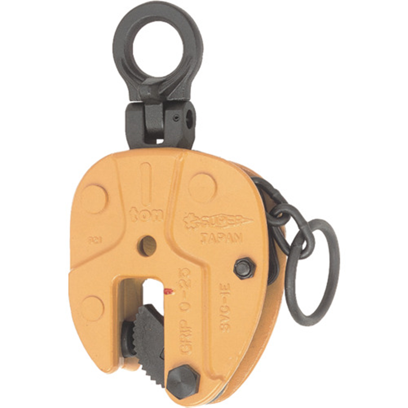スーパー タテ吊クランプ(ロックハンドル式・自在シャックルタイプ) 基本使用荷重1t(RFIDチップ搭載/S・M・A・Я・T管理アプリ対応) 1台（ご注文単位1台）【直送品】