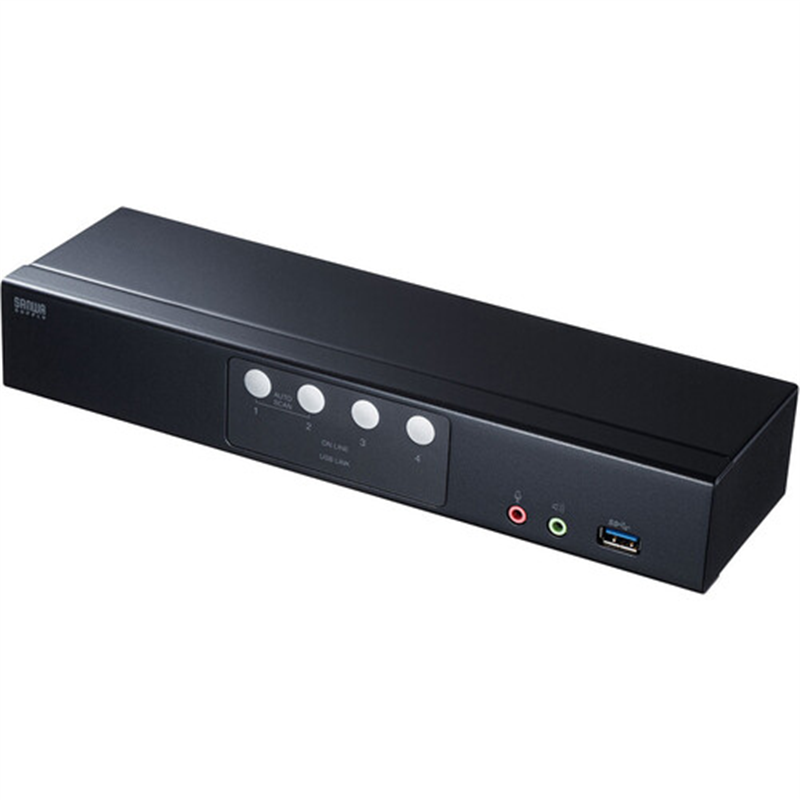 SANWA DisplayPort対応パソコン自動切替器(4:1) 1個（ご注文単位1個）【直送品】
