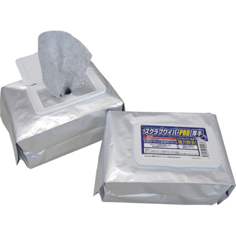 橋本 スクラブワイパーPROウェットタイプ 150X200mm 40枚入 1パック（ご注文単位1パック）【直送品】