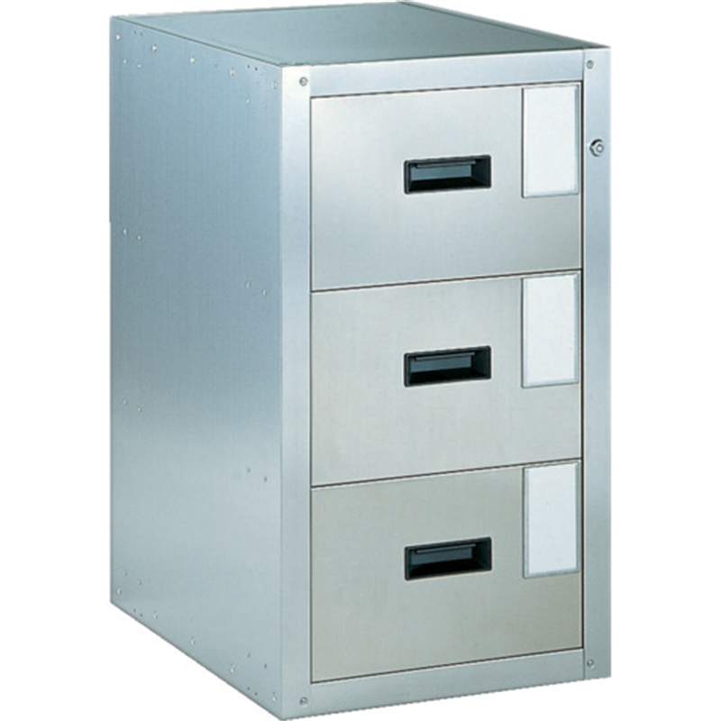 TRUSCO 耐震薬品庫 455X600XH800 3段引出型 1台（ご注文単位1台）【直送品】