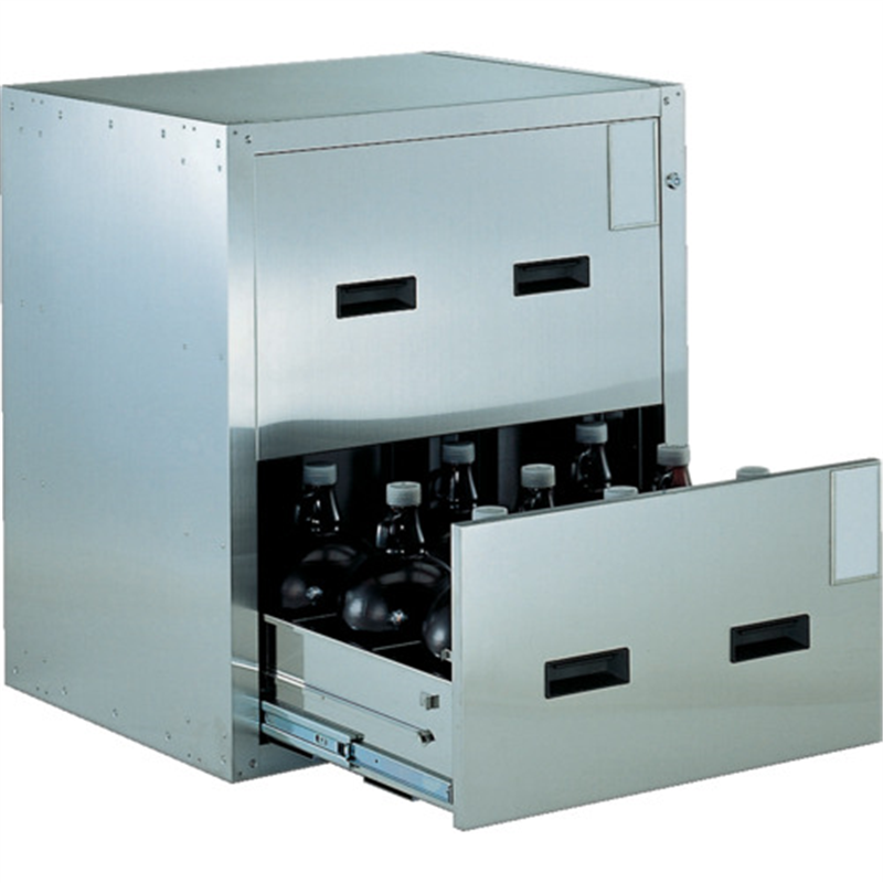 TRUSCO 耐震薬品庫 705X600XH800 2段引出型 1台（ご注文単位1台）【直送品】