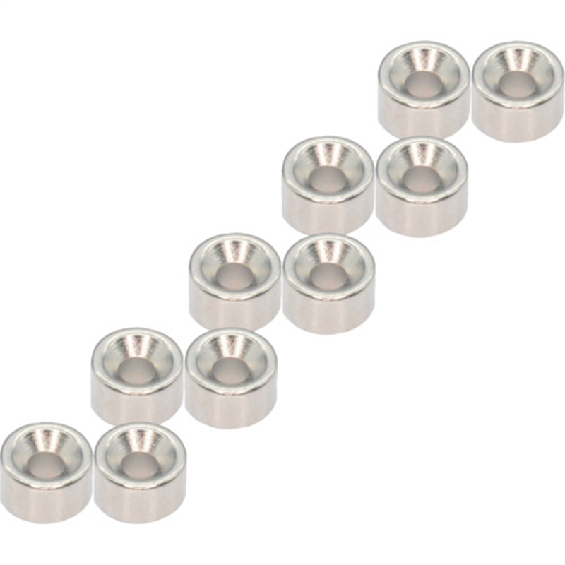 TRUSCO まとめ買い ネオジム丸形磁石 皿ねじ穴付 外径5MM×3MM M1.6 10個入 1パック(ご注文単位1パック)【直送品】