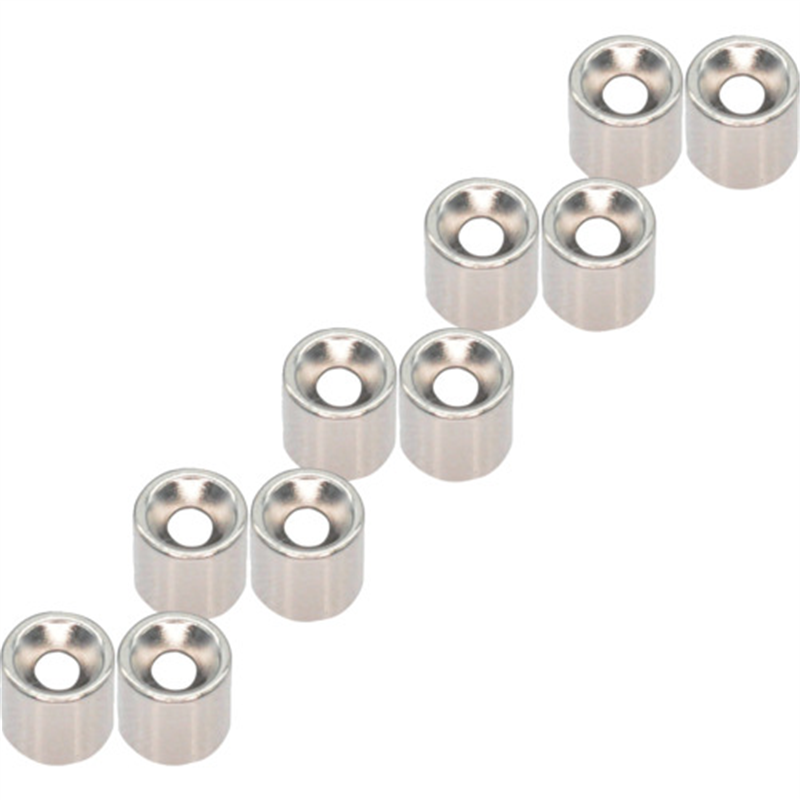TRUSCO まとめ買い ネオジム丸形磁石 皿ねじ穴付 外径5MM×5MM M1.6 10個入 1パック(ご注文単位1パック)【直送品】