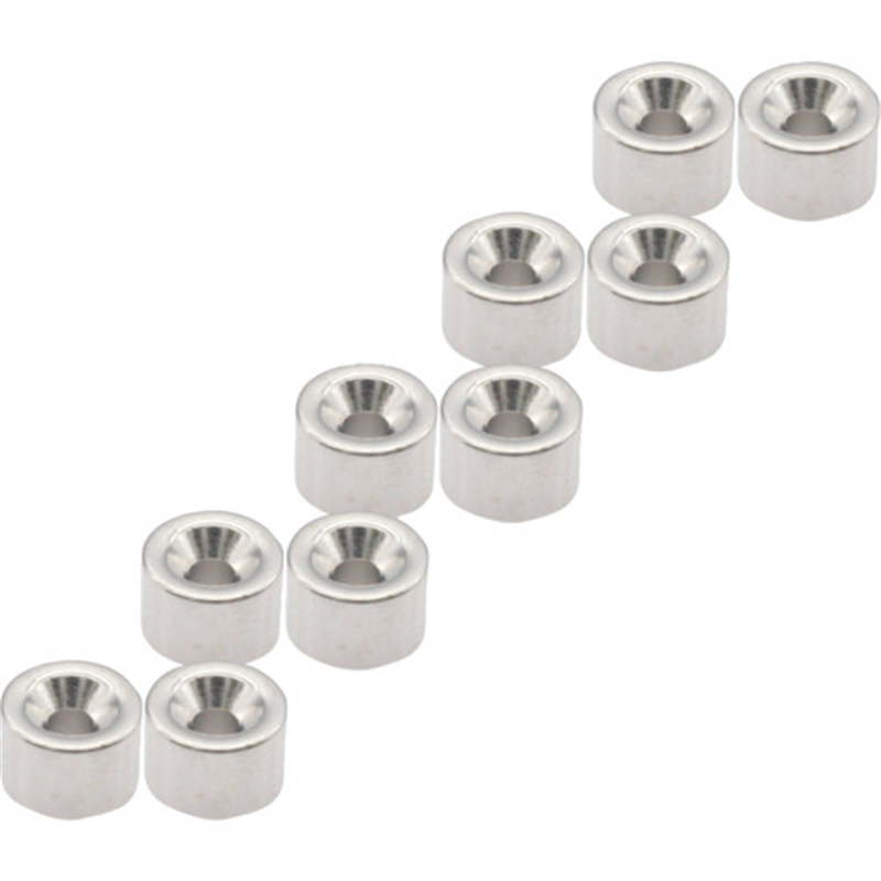 TRUSCO まとめ買い ネオジム丸形磁石 皿ねじ穴付 外径6MM×4MM M1.6 10個入 1パック(ご注文単位1パック)【直送品】