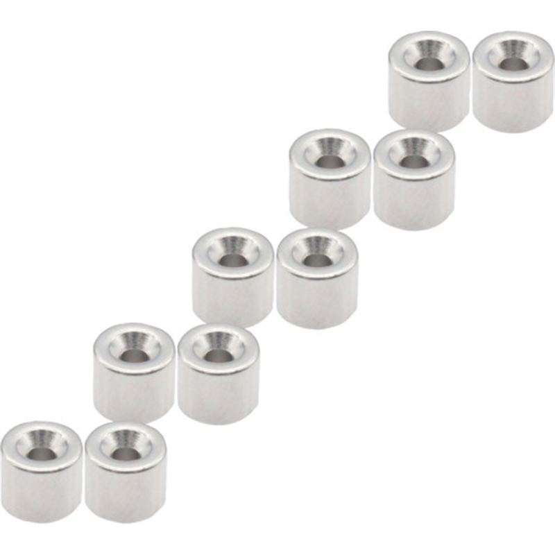 TRUSCO まとめ買い ネオジム丸形磁石 皿ねじ穴付 外径6MM×5MM M1.6 10個入 1パック(ご注文単位1パック)【直送品】