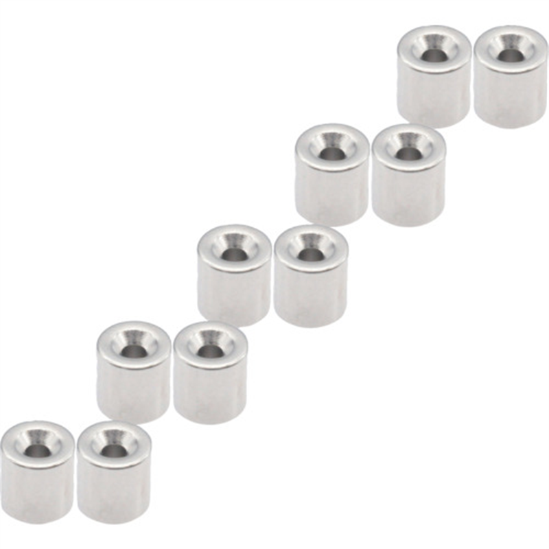 TRUSCO まとめ買い ネオジム丸形磁石 皿ねじ穴付 外径6MM×6MM M1.6 10個入 1パック（ご注文単位1パック）【直送品】
