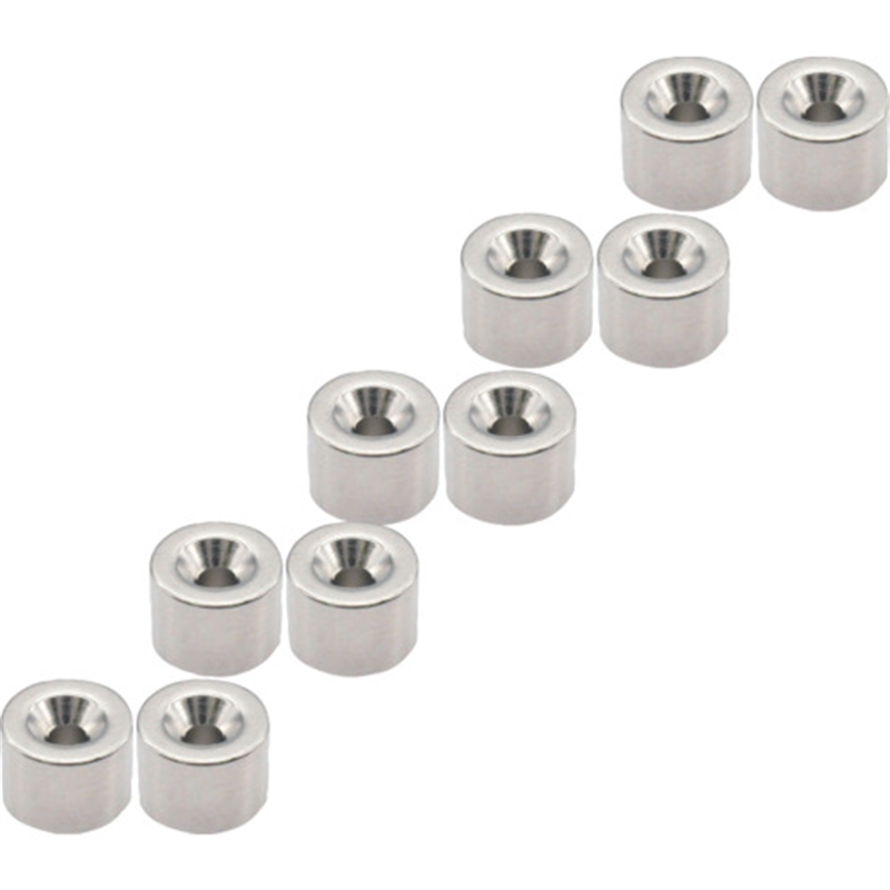 TRUSCO まとめ買い ネオジム丸形磁石 皿ねじ穴付 外径7MM×5MM M1.6 10個入 1パック（ご注文単位1パック）【直送品】