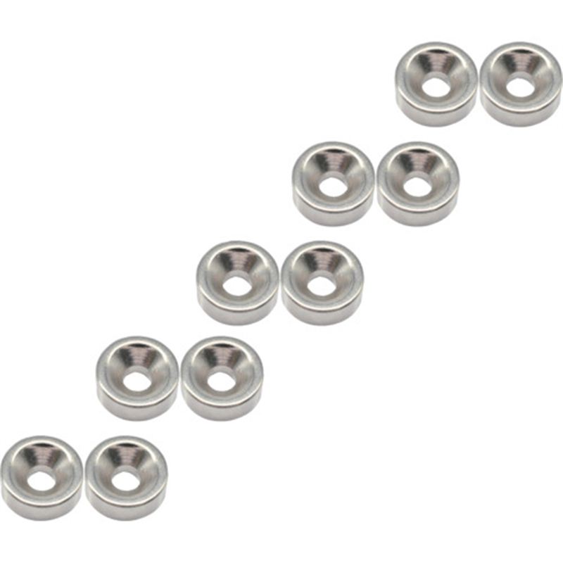 TRUSCO まとめ買い ネオジム丸形磁石 皿ねじ穴付 外径10mmX4mm M3 10個入 1パック（ご注文単位1パック）【直送品】