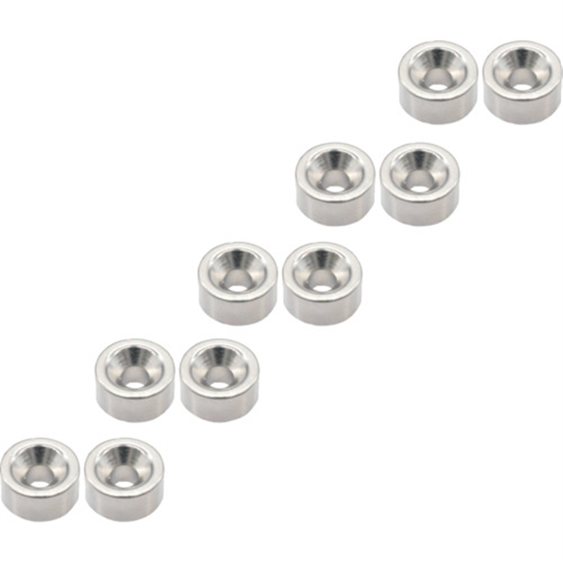 TRUSCO まとめ買い ネオジム丸形磁石 皿ねじ穴付 外径10mmX5mm M3 10個入 1パック（ご注文単位1パック）【直送品】