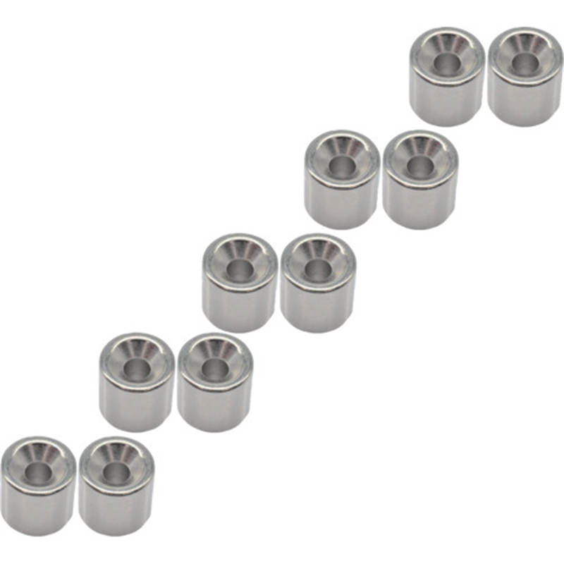 TRUSCO まとめ買い ネオジム丸形磁石 皿ねじ穴付 外径10mmX10mm M3 10個入 1パック（ご注文単位1パック）【直送品】