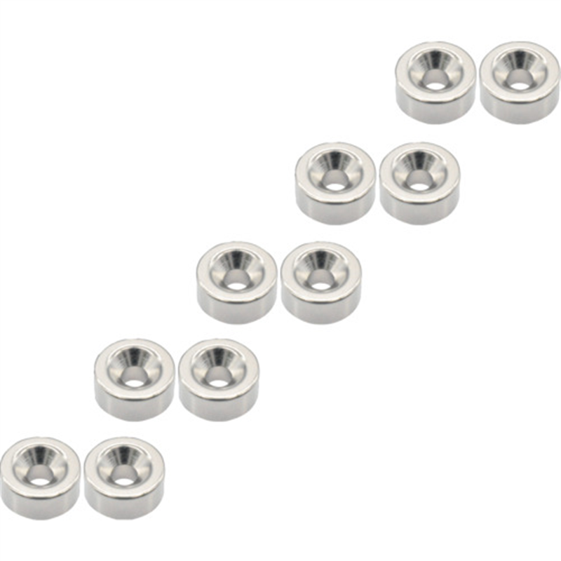 TRUSCO まとめ買い ネオジム丸形磁石 皿ねじ穴付 外径11mm×5mm M3 10個入 1パック（ご注文単位1パック）【直送品】