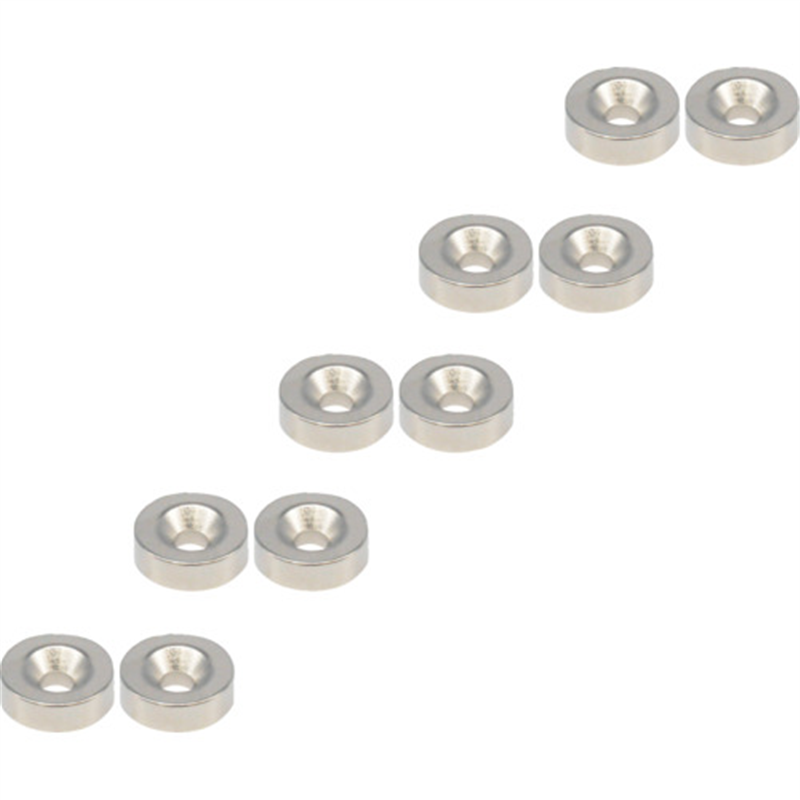 TRUSCO まとめ買い ネオジム丸形磁石 皿ねじ穴付 外径12mmX4mm M3 10個入 1パック（ご注文単位1パック）【直送品】