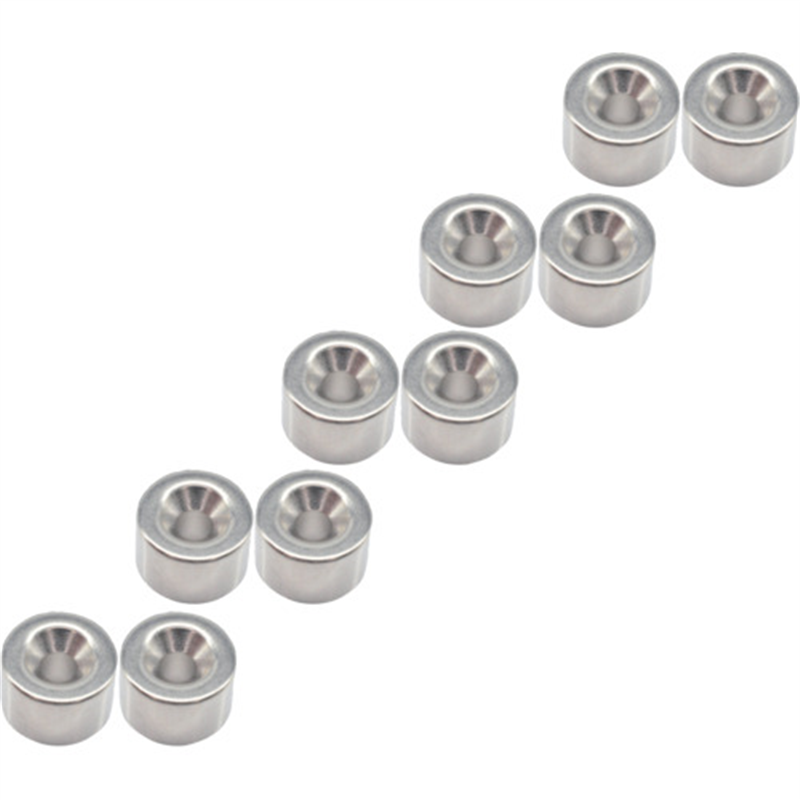 TRUSCO まとめ買い ネオジム丸形磁石 皿ねじ穴付 外径15mmX10mm M4 10個入 1パック（ご注文単位1パック）【直送品】