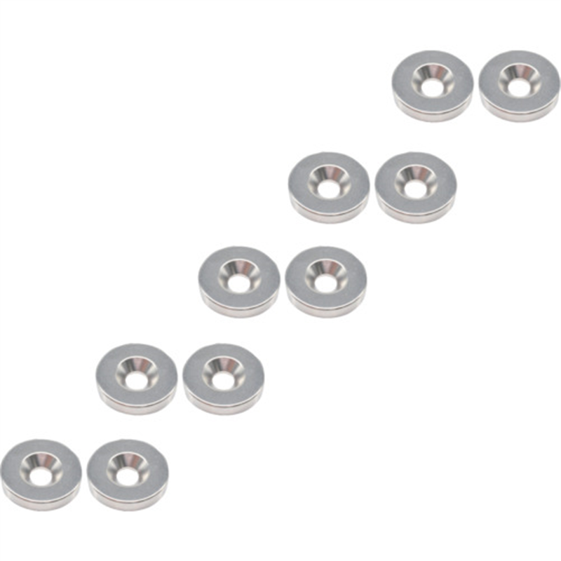 TRUSCO まとめ買い ネオジム丸形磁石 皿ねじ穴付 外径25mm×5mm M6 10個入 1パック（ご注文単位1パック）【直送品】