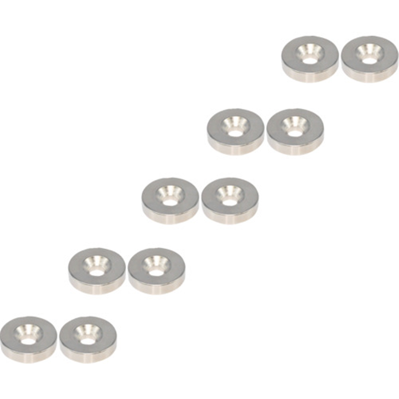TRUSCO まとめ買い ネオジム丸形磁石 皿ねじ穴付 外径25mmX6mm M6 10個入 1パック（ご注文単位1パック）【直送品】