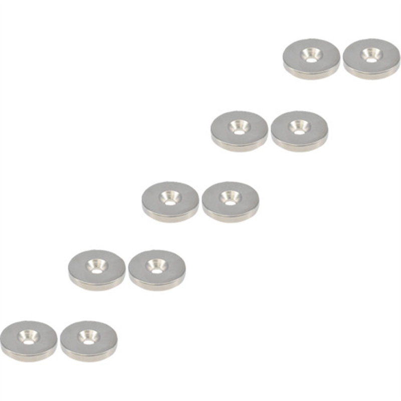 TRUSCO まとめ買い ネオジム丸形磁石 皿ねじ穴付 外径30mmX5mm M5 10個入 1パック（ご注文単位1パック）【直送品】