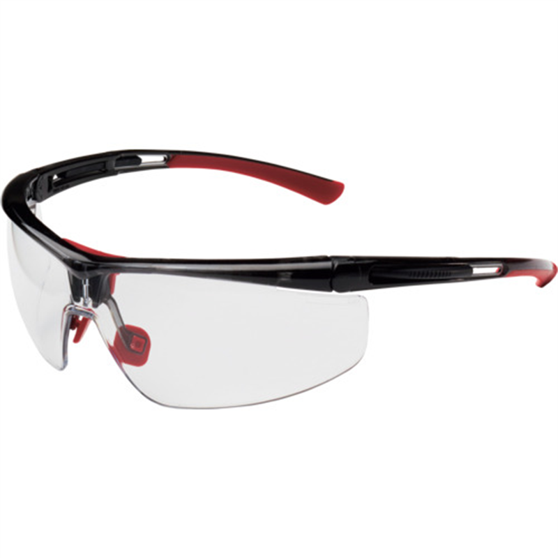 Honeywell 保護メガネ アダプテックHS クリアレンズ 赤+黒 幅狭 1個（ご注文単位1個）【直送品】