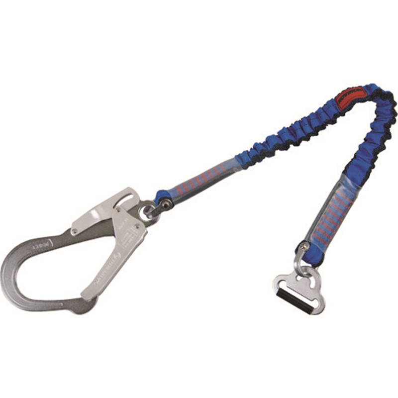 TSUYORON 胴ベルト型墜落制止用器具用補助ロープ 伸縮式ノビロン(BL)連結環FL-51・フックFS-93-1 D環止めなし 1本（ご注文単位1本）【直送品】