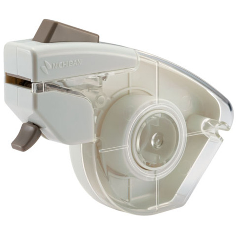 ニチバン テープカッター プッシュカット TC-15P ホワイト 1個（ご注文単位1個）【直送品】