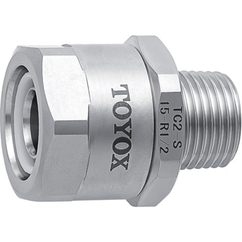 TOYOX ホース継手(ステンレス製) トヨコネクタライト TC2-S型 TC2-S25-R1 1個（ご注文単位1個）【直送品】
