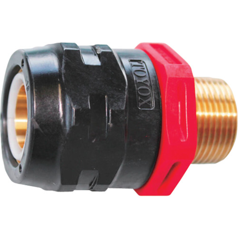 TOYOX ホース継手(真鍮製) トヨコネクタ TC3-PB型 適合ホース15ミリ 継手規格R1/2 TC3-PB15-R1/2 1個（ご注文単位1個）【直送品】