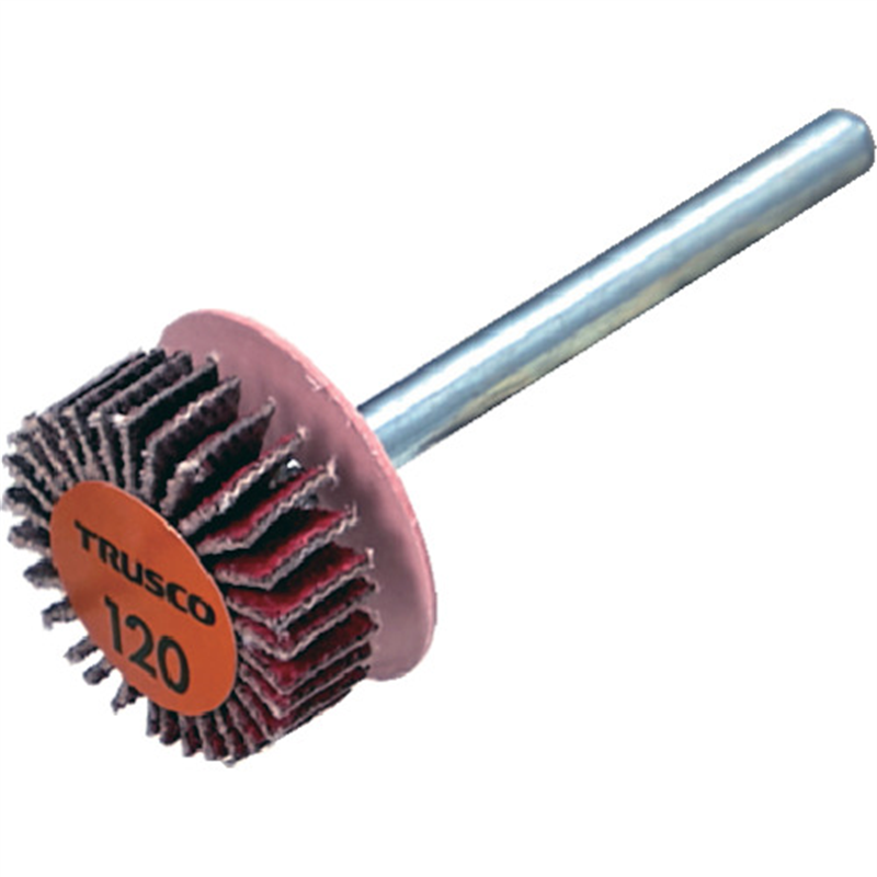TRUSCO セラミックフラップホイール 軸径3mm #120 外径15×幅5×軸長30 (10個入) 1箱（ご注文単位1箱）【直送品】