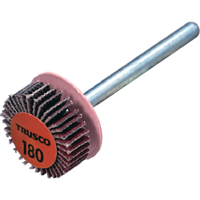 TRUSCO セラミックフラップホイール 軸径3mm #180 外径15×幅5×軸長30 (10個入) 1箱（ご注文単位1箱）【直送品】
