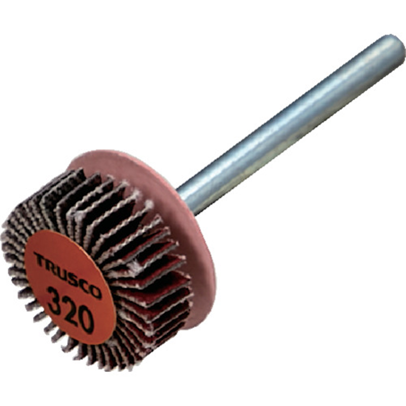 TRUSCO セラミックフラップホイール 軸径3mm #320 外径15×幅5×軸長30 (10個入) 1箱（ご注文単位1箱）【直送品】