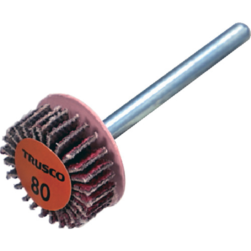 TRUSCO セラミックフラップホイール 軸径3mm #80 外径15×幅5×軸長30 (10個入) 1箱（ご注文単位1箱）【直送品】
