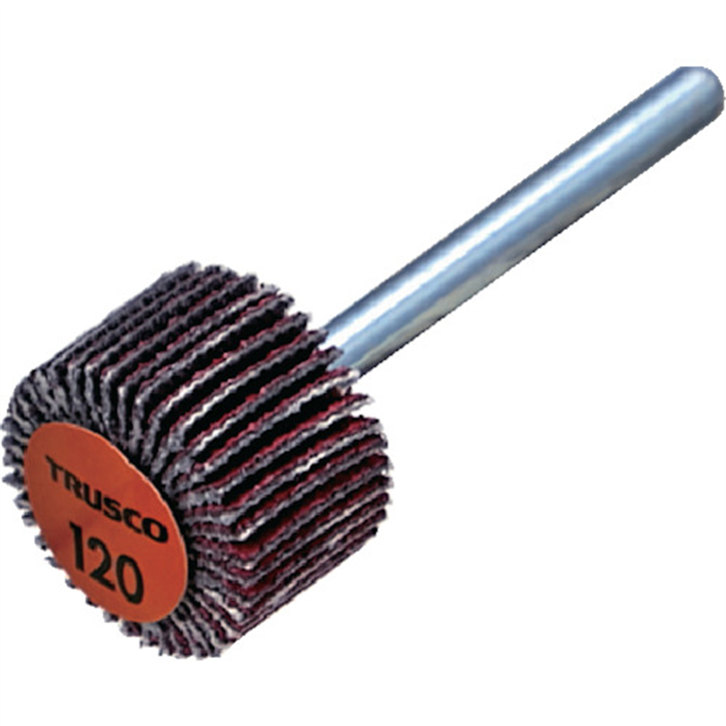 TRUSCO セラミックフラップホイール 軸径3mm #120 外径15×幅10×軸長30 (10個入) 1箱（ご注文単位1箱）【直送品】