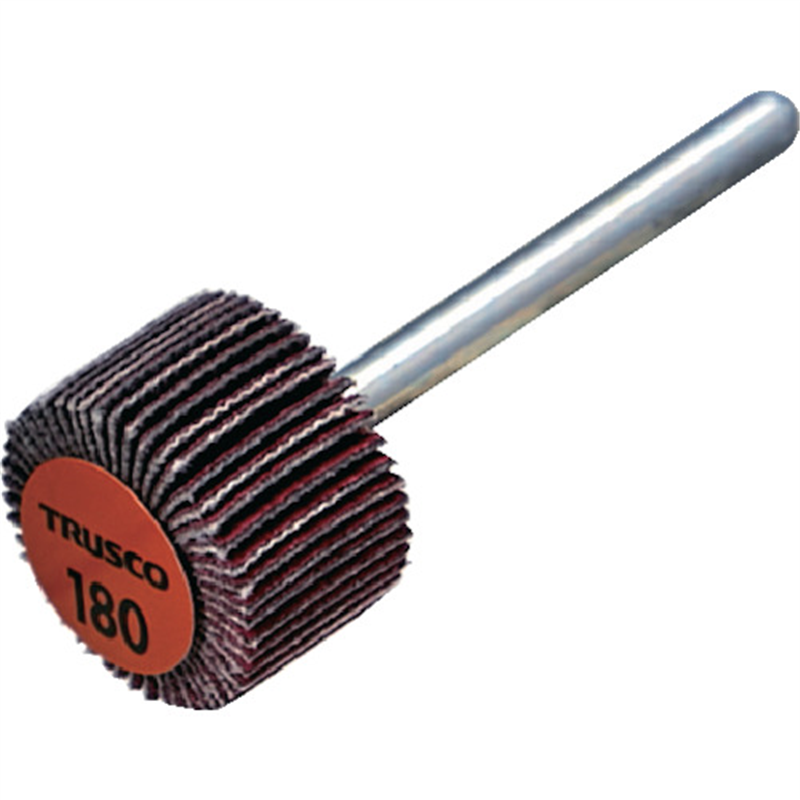 TRUSCO セラミックフラップホイール 軸径3mm #180 外径15×幅10×軸長30 (10個入) 1箱（ご注文単位1箱）【直送品】