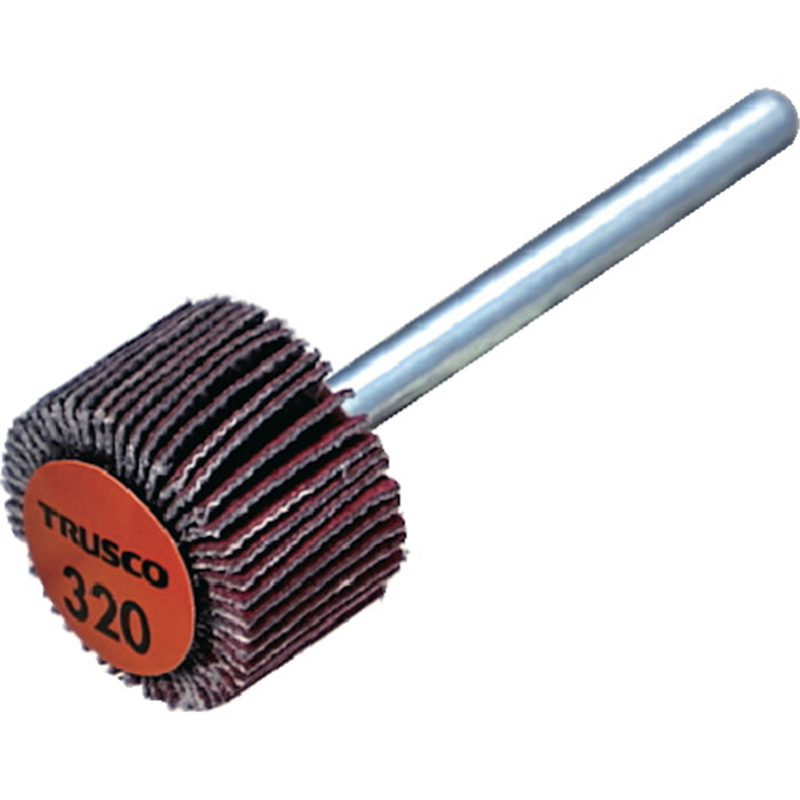 TRUSCO セラミックフラップホイール 軸径3mm #320 外径15×幅10×軸長30 (10個入) 1箱（ご注文単位1箱）【直送品】