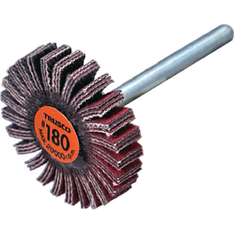 TRUSCO セラミックフラップホイール 軸径3mm #180 外径20×幅5×軸長30 (10個入) 1箱（ご注文単位1箱）【直送品】